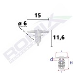 ROMIX RO C70801 / door seal clip 5 pcs vw t5/t6