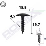 ROMIX RO C70976 / mounting screw 10 pcs peugeot 3008 ii, iii, 308 21-