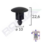 ROMIX SPINKI 10183 / Fiat upholstery clip black 