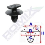 ROMIX SPINKI 11342 / peugeot side panel mounting clip 