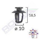 ROMIX SPINKI C10010 / spinka listwy bocznej peugeot, citro 