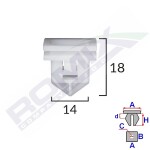ROMIX SPINKI C60446 / Volvo exterior door sill trim clip 