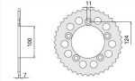 CARAT 2091-35THF / rear sprocket/35z/