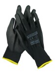 gloves work poli black size 7 /virage/
