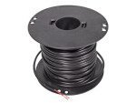 cable 2 x 0.75mm² 2-track, black, round Ø6mm 50m