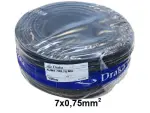 cable 7x0.75mm² 7-track, black, Ø7.0mm AJMY 150m