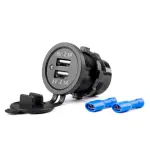 Waterproof charger 2xUSB 12/24V 2,1A 37mm