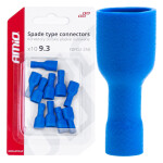 Receptacles (male) 10 pc, 6,6mm 1.5-2.5mm2, blue