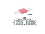 fuse Megaval 250A pink distance between bolts 50,8mm