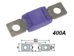 fuse Megaval 400A violet, distance between bolts 50.8mm