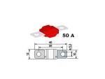 fuse midi 50A red distance between bolts 30mm