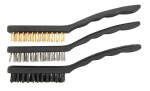wire brush 3pc, brass-steel- nylon, 23CM
