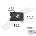 ROMIX (number package 25) plekiseib, sheet metal nut mounting Universal.
