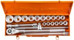 Wrench socket 3/4", set 21pc