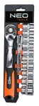Wrench socket 1/2", set 12 pc