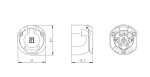 plug 13N/12V plastic KRUVIL. ISO11446