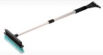snow brush with ice scraper and drying with rubber strip Telescopic