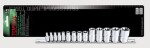 TOPTUL 14PCS DR. Star Socket Rail Set 1/4", 3/8", 1/2": E4-E8, E10, E11, E12, E14, E16, E18, E20, E22, E24