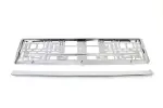 license plate frame metallic silver