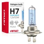 H7, 55W, 12V, super white, PX26D, E4