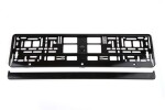 number plate frame black metallic amio-01644