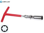 spark plug socket wrench 16mm with joint, T-handle
