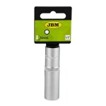 1/2" long socket 19mm. satin cr-van. hanging packaging jbm