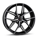 Alloy Wheel Borbet QX black polished matt 8x19" 5x108 ET50 middle hole 72.6