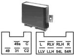 turn signal light relay SCANIA 13-pin.