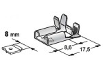 receptacle 8.0mm male uninsulated
