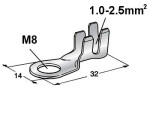 receptacle M8 1-2,5MM2