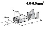 receptacle 8.0mm male Maxi-GM, Power