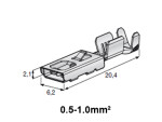 receptacle 4.8mm male, F480E
