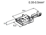 receptacle F630E 6.3 male F630E