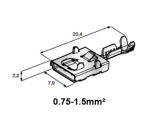 receptacle F630 E 6.3mm male, F630E