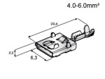 receptacle F630E 6.3 male F630E. 4 - 6mm²