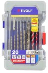 Drills set Multi Material 20pcs - for metal, wood, concrete and tiles