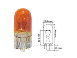 glass socket BULB 12V T10, W2.1x9.5d