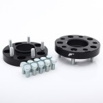 Spacer Japan Racing 15mm 2 pcs 5x112 66.6 mm With Studs M12x1.5 (+Bolts M14x1.5) Black (JRWA1-15MM-5L-66BK)