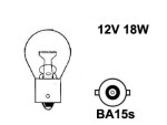 Metallsokliga BULB 12V P18W, BA15s, P25