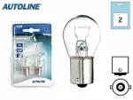 Metallsokliga bulbs 12V P21W,  BA15s
