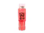 LED BULB 12V T5 (glass socket) red