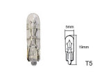 glass socket BULB 12V T5, W2x4.6d