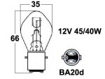 pulb 12V 45/40W BA20D