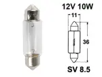 licence plate bulb 12V 11x38mm SV8.5, T10.5x38