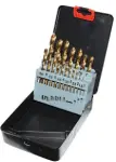 19- pc. hss-tin met. drill bits set 1.0-10.0mm/0.5mm pitch triumf