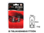 glass socket bulb pair 12V T10, W2.1x9.5d