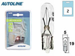glass socket bulb pair 24V T5, W2x4.6d