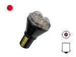 LED-BULB 24V BA15s metallsokkel, red, 5W