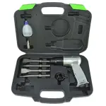 9pc. pneumatic chisel hammer set plastic case jbm